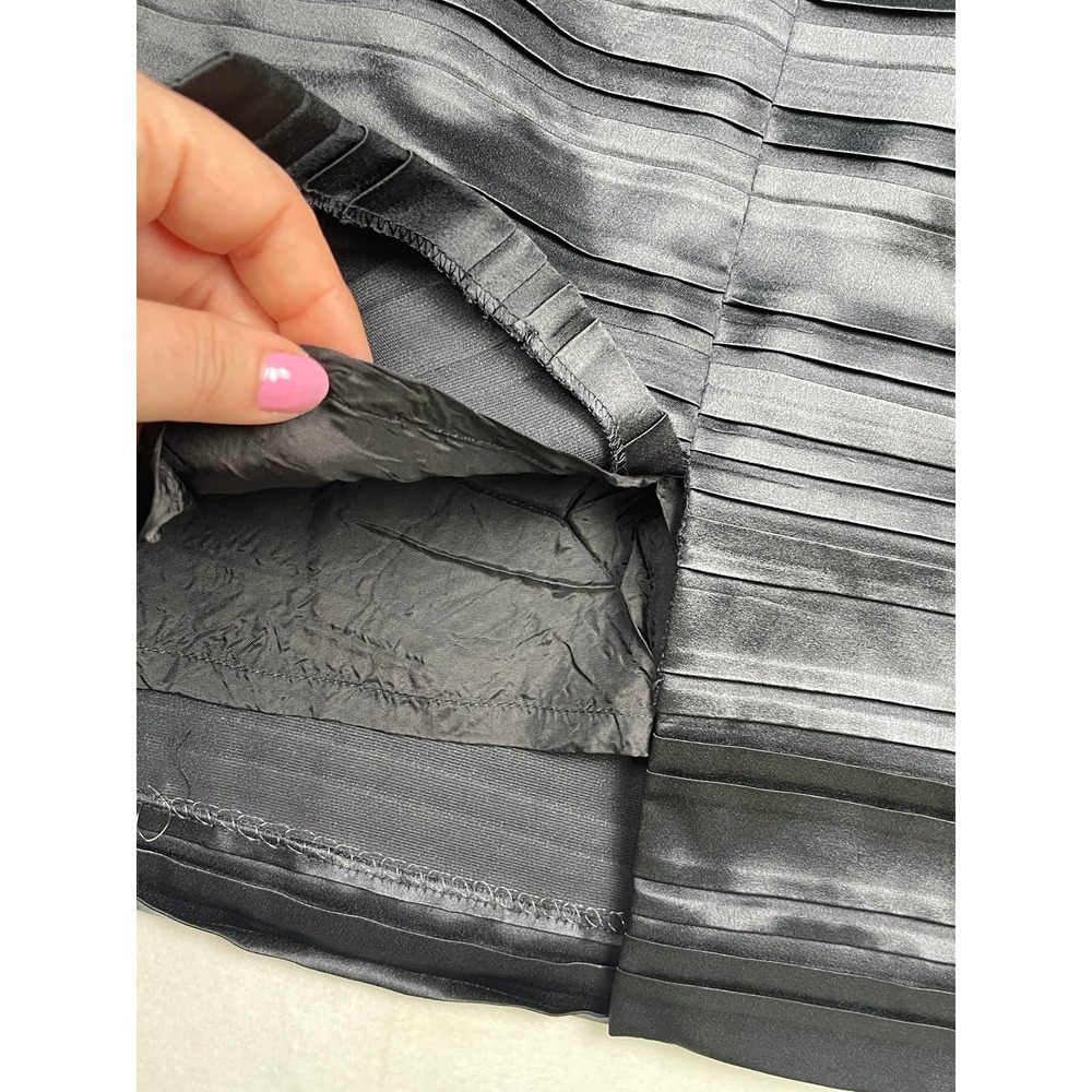 Vintage Zatti de Simorra fitted black textured sheath pencil skirt Size 12 US - Picture 8 of 11